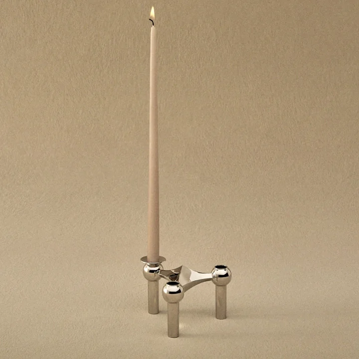 Stoff Nagel - Manchon pour bougie, Ø 2,85 cm, chromé