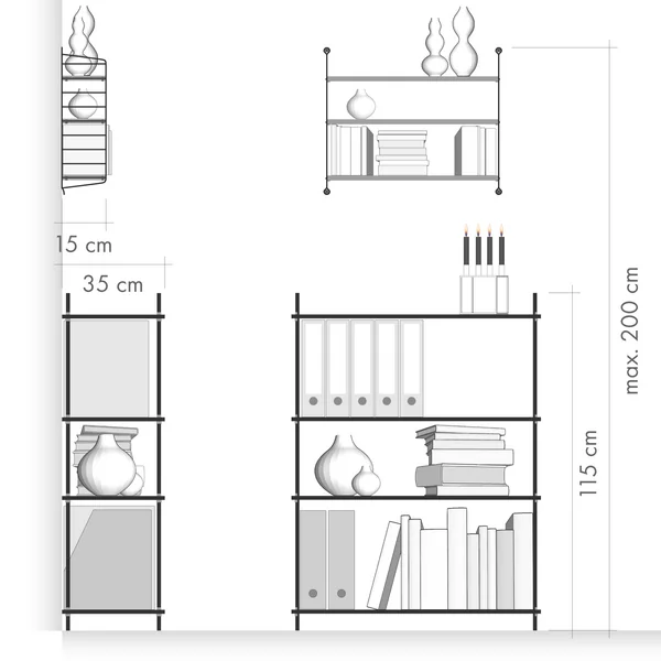 Profondeur des étagères / montage mural