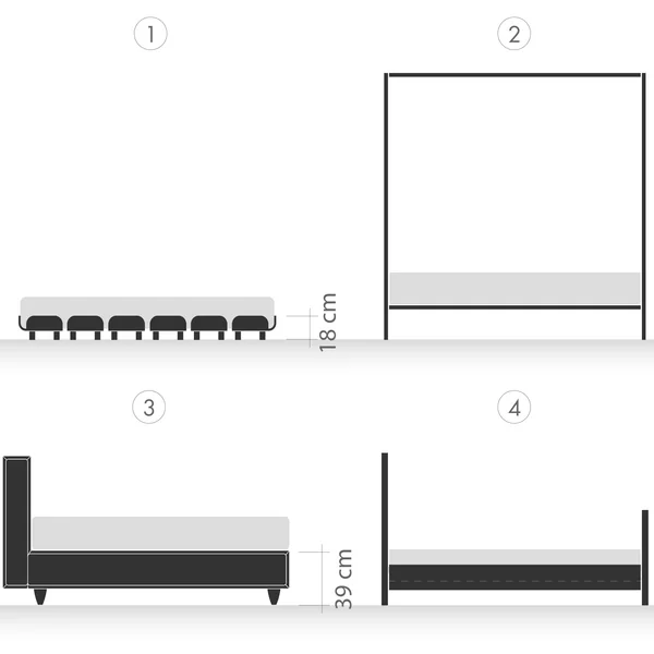 Lit - cadre et hauteur de couchage