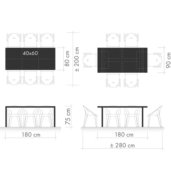Tables de jardin - placement par rapport à la structure