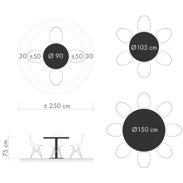 tables de jardin - tables de repas rondes