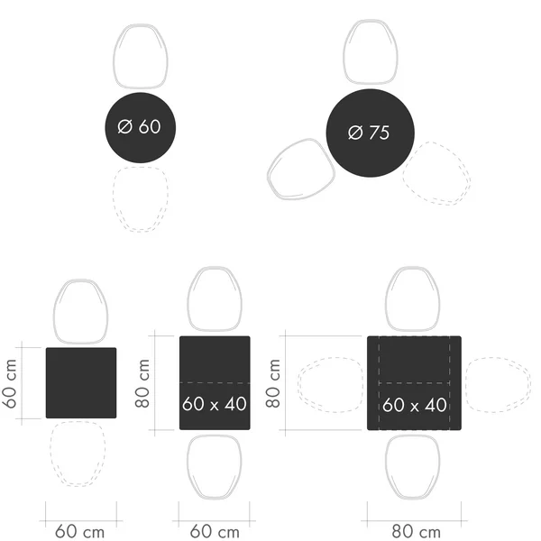 Tables de jardin - Formes Sièges
