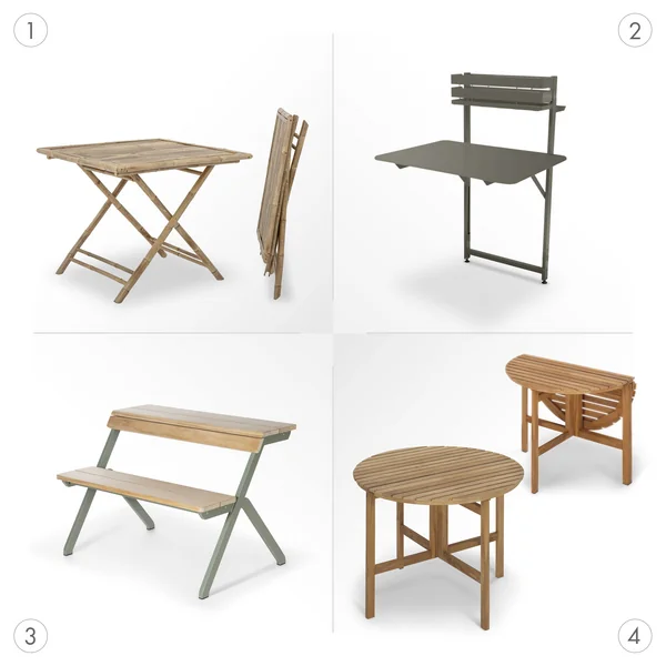 Tables de jardin - petites solutions