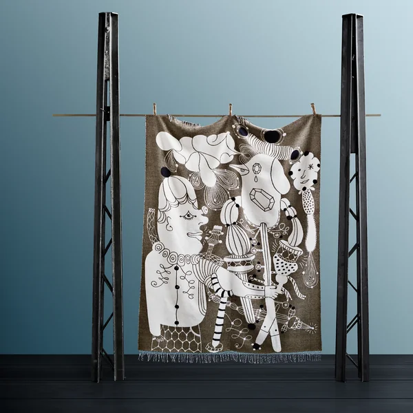 La couverture en laine de Fritz Hansen by Jaime Hayon en or