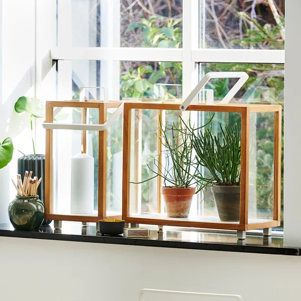 Lanterne de phare de Cane-line en teck / blanc