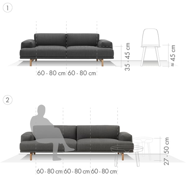 Canapé Graphique 1 - 2 places et 3 places