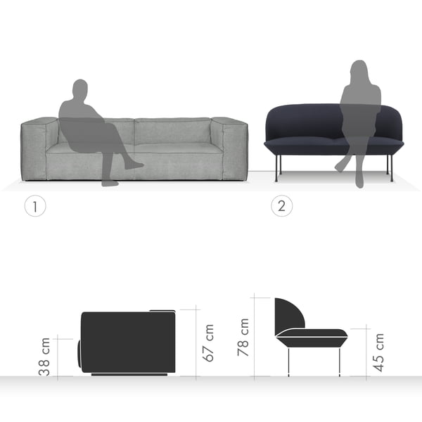 Canapé Graphique 4 - Assis et relaxant