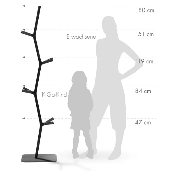 Porte-manteau graphique plusieurs hauteurs