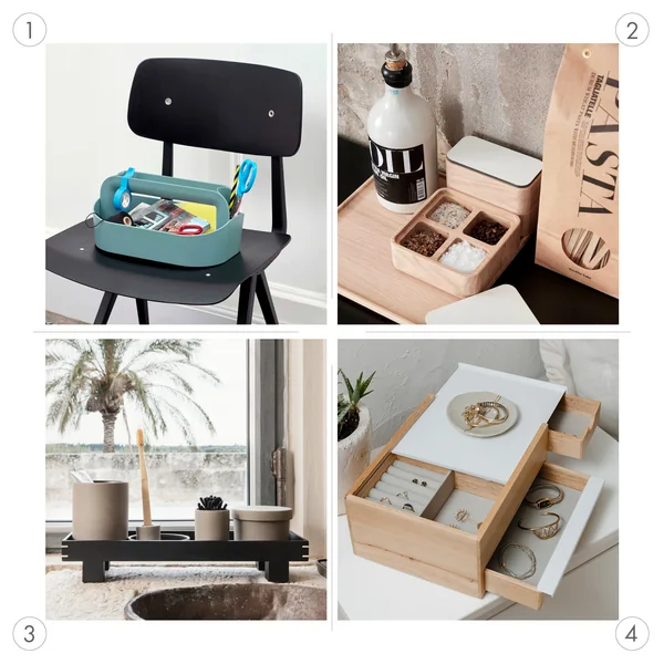 Boîtes de rangement: différentes fonctions et emplacements