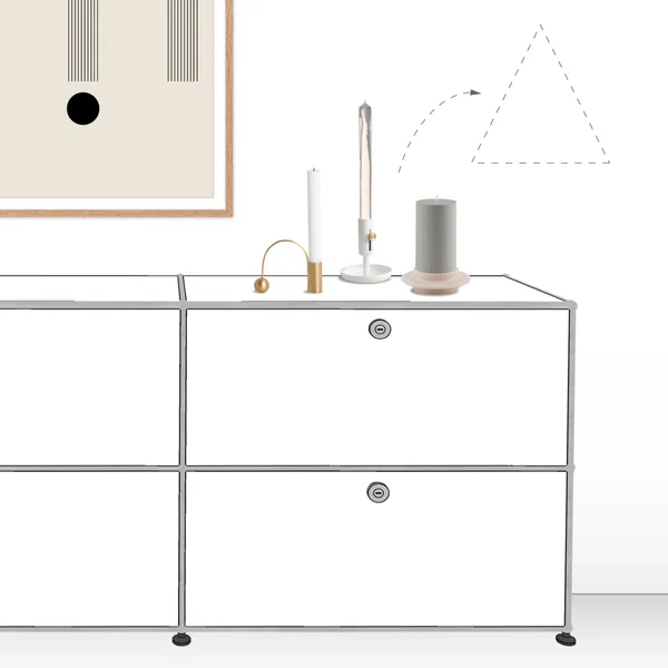 Décorer un chandelier sur la commode
