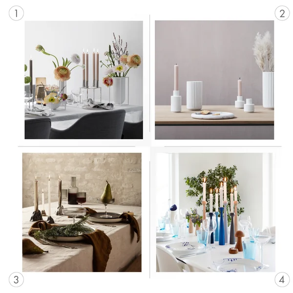 Décoration de table avec des chandeliers