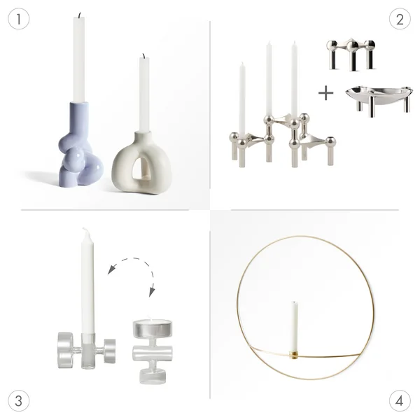 Bougeoirs au design spécial
