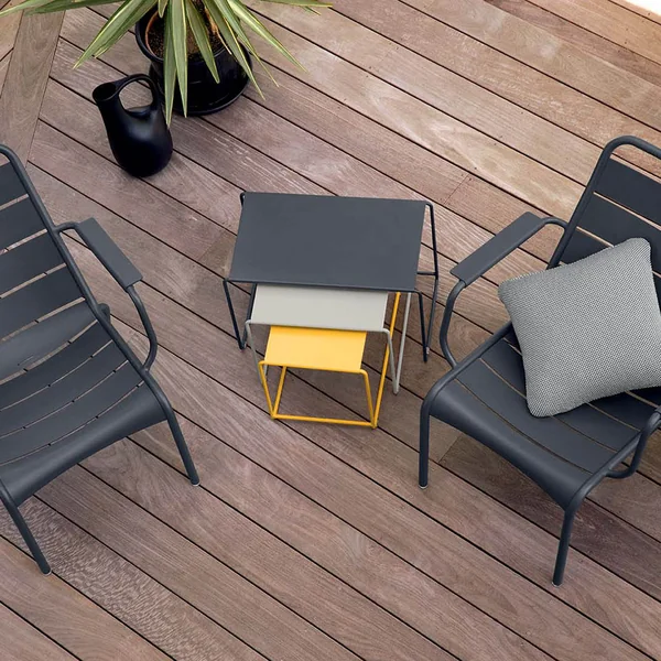 Oulala Set de tables d'ensemble, anthracite / gris argile / miel de Fermob