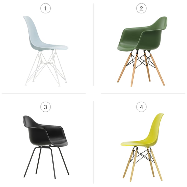 Vitra - Eames Plastic Chairs - Coques d'assise - Couleurs